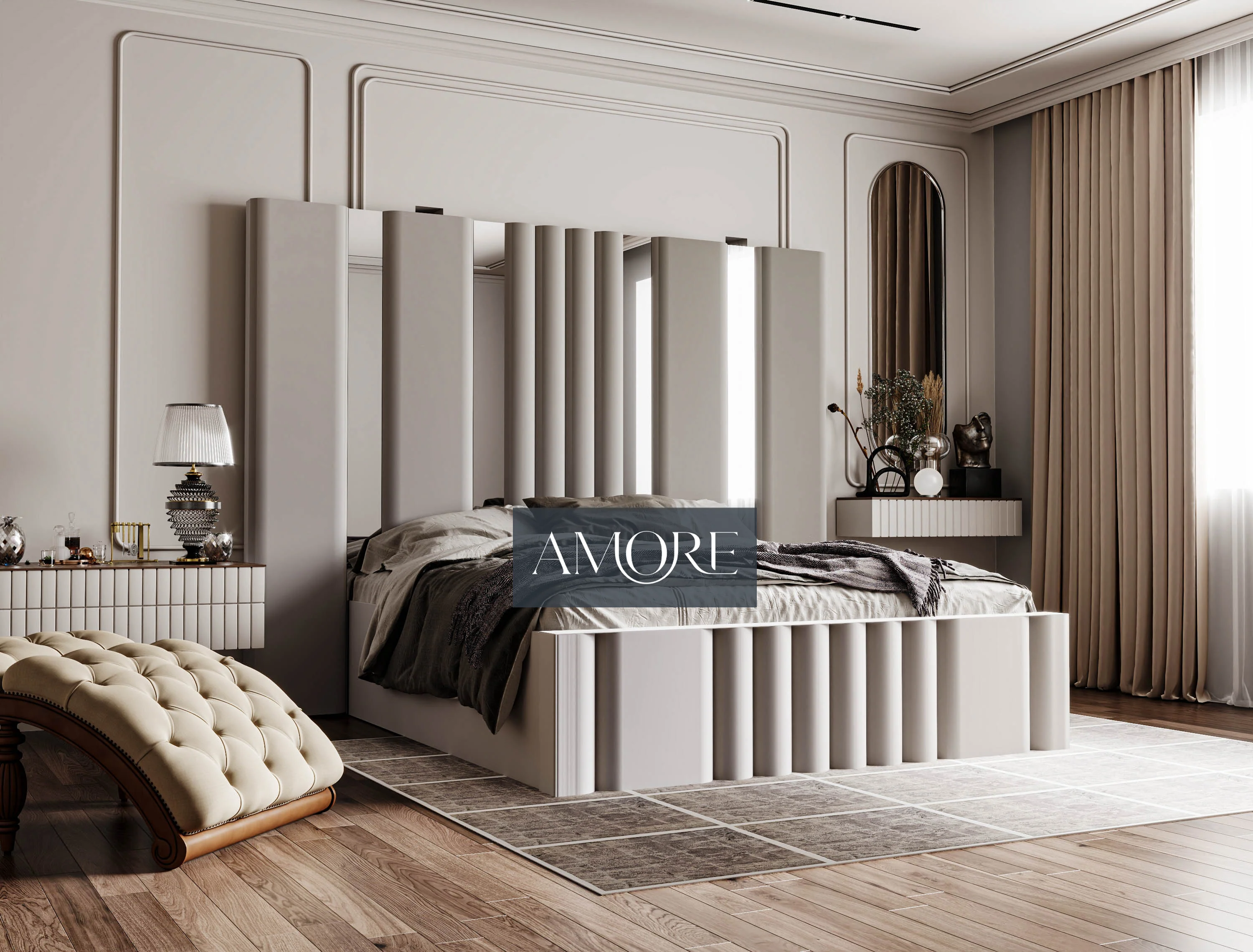 Luxury Wide and Big Headboard Beds